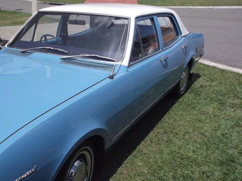 HK Holden in Grecian White over Mako Blue — Kingswood  Sedan