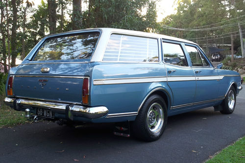 HK Holden in Ermine White over Hacienda Blue Metallic — Premier Station Sedan