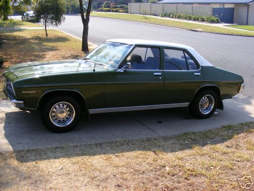 HQ Holden in Glacier White over Balmoral Green — Premier Sedan