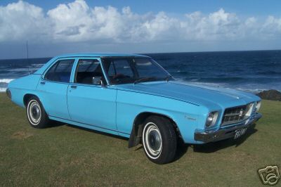 HQ Holden in Frost Blue — Kingswood Sedan