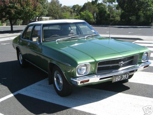 HQ Holden in Glacier White over Monterey Green Met — Kingswood Sedan