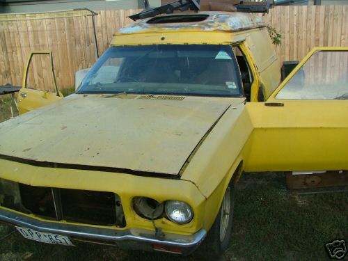 HQ Holden in Yellow Dolly — Belmont Panel Van