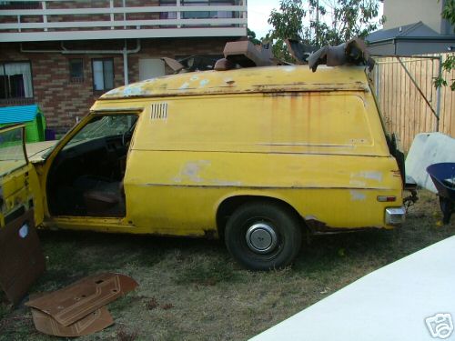 HQ Holden in Yellow Dolly — Belmont Panel Van