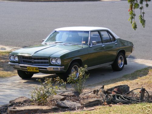 HQ Holden in Glacier White over Balmoral Green — Premier Sedan