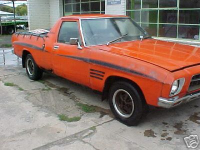 HQ Holden in Mandarin Red — Belmont Coupe-Utility