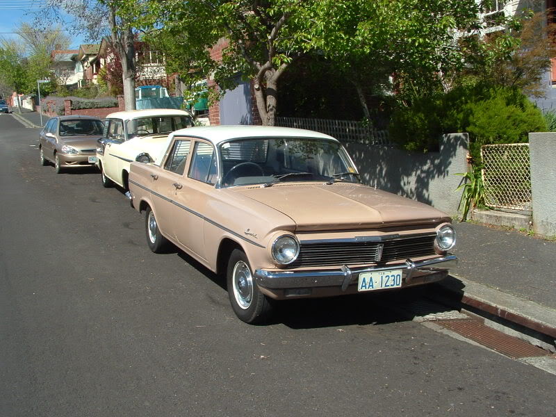 EH Holden in Fowlers Ivory over Boonah Beige — Special Sedan