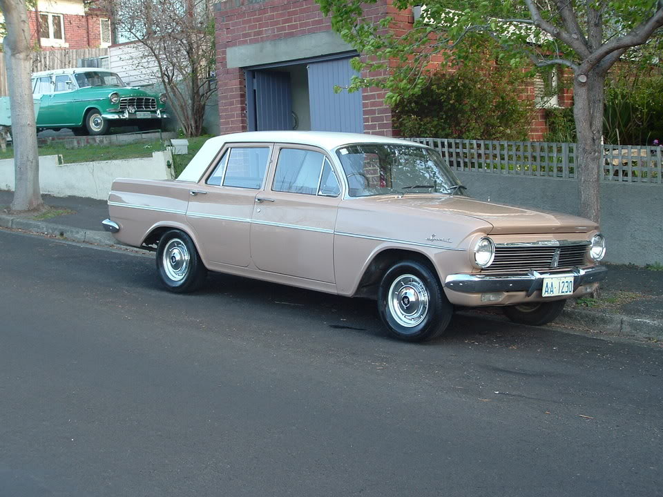 EH Holden in Fowlers Ivory over Boonah Beige — Special Sedan