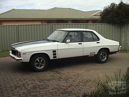 HX Holden in Cotillion White — Monaro GTS Sedan