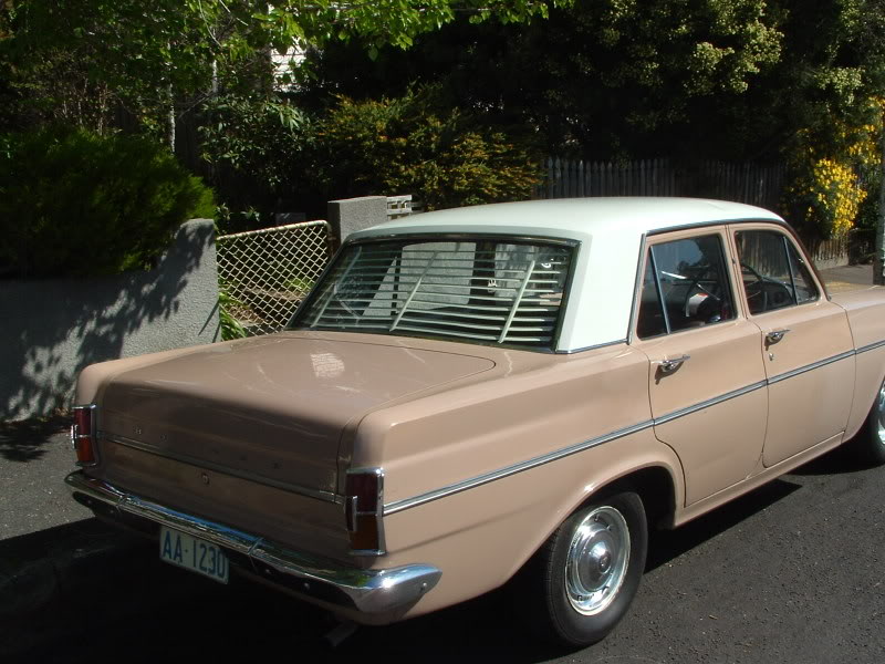 EH Holden in Fowlers Ivory over Boonah Beige — Special Sedan