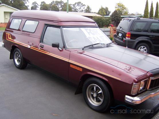 HX Holden in Bordeaux Met — Sandman Panel Van