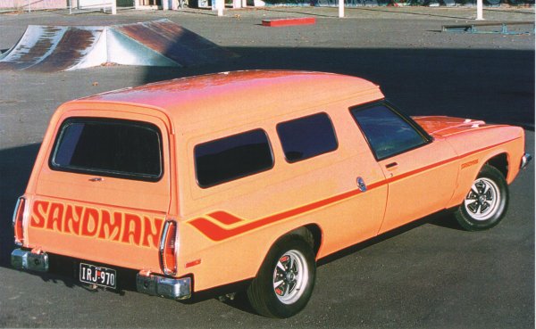 HX Holden in Papaya — Sandman Panel Van