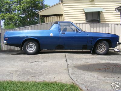 HX Holden in Deauville Blue Met — Holden Coupe Utility