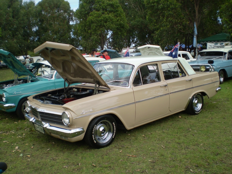 EH Holden in Fowlers Ivory over Gibson Beige — Special Sedan