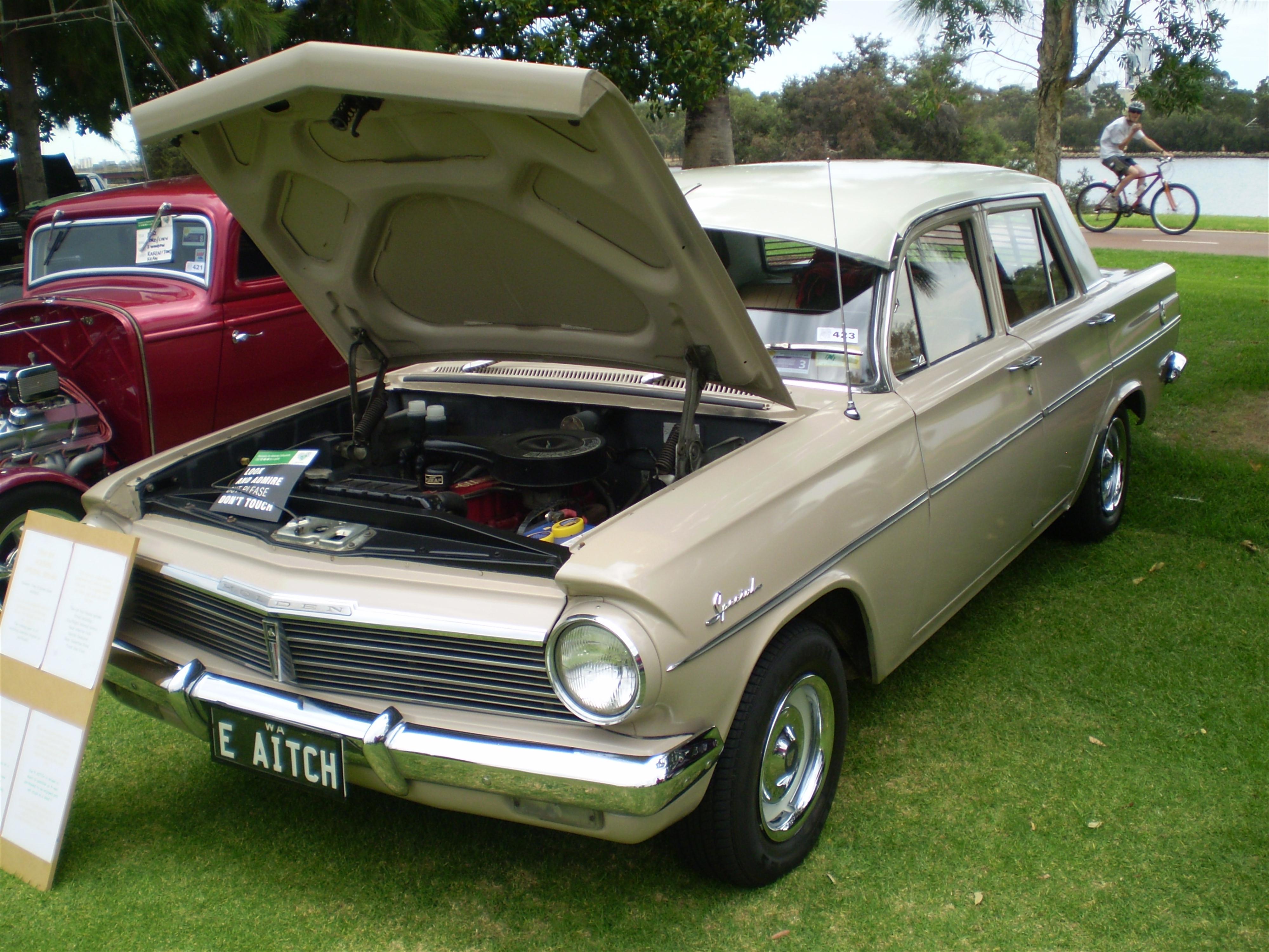 EH Holden in Fowlers Ivory over Gibson Beige — Special Sedan