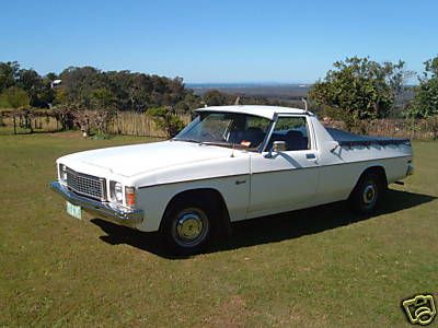 HZ Holden in Palais White — Kingswood Coupe Utility