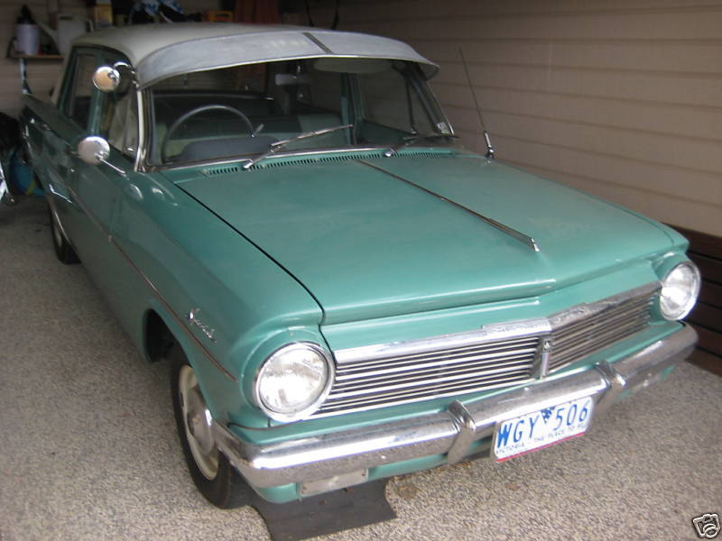 EH Holden in Fowlers Ivory over Gippsland Green — Special Sedan