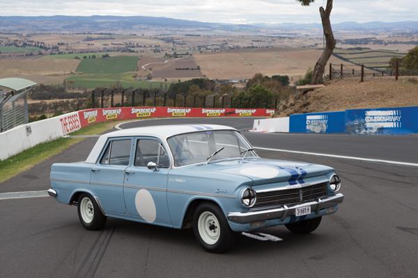 EH Holden in Fowlers Ivory over Amberley Blue — S.4. Sedan - Manual Transmission