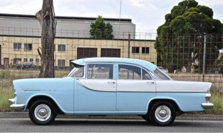FB Holden in Banff Blue with Grecian White Insert — Special Sedan