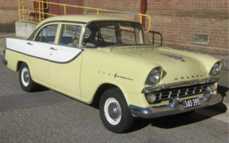 FB Holden in Godess Gold with Grecian White Insert — Special Sedan