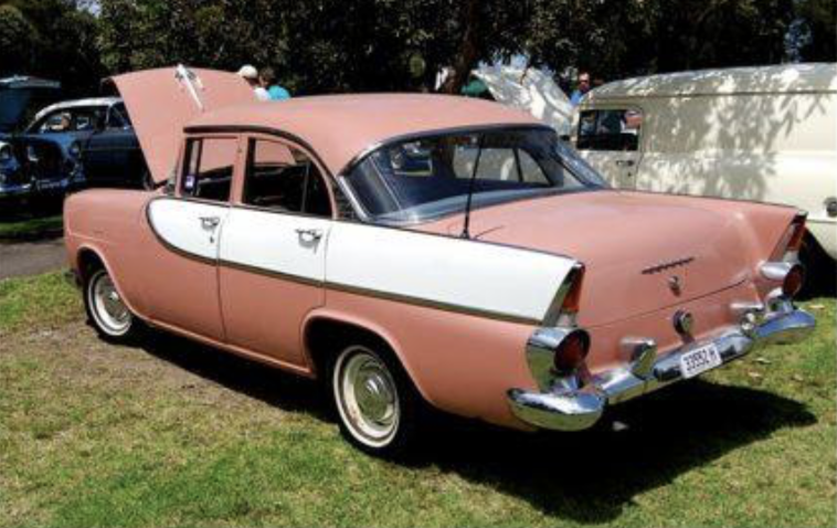 FB Holden in Pyramid Coral with Grecian White Insert — Special Sedan
