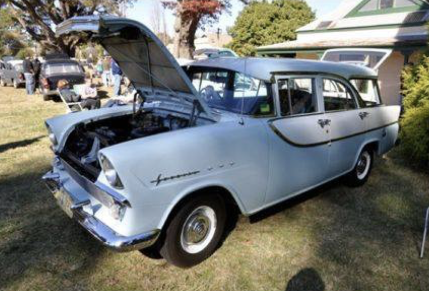 FB Holden in Wedgwood Blue with Grecian White Insert — Special Station Sedan