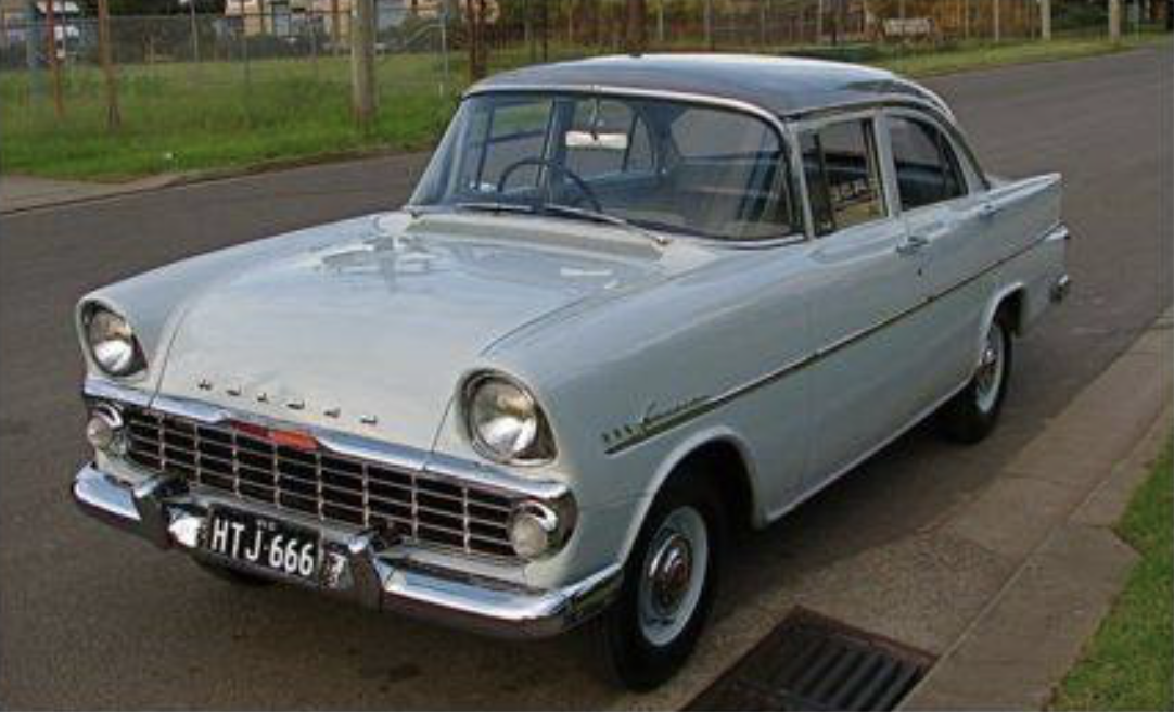 EK Holden in Garrison Grey over Cataract Grey — Special Sedan