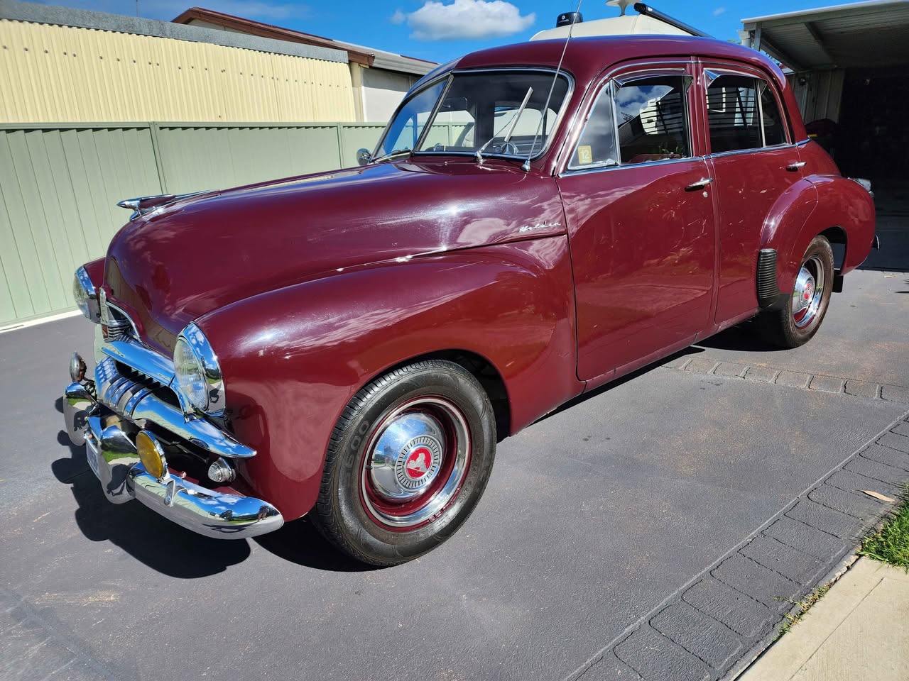 FJ Holden in Glamour Red — Standard Sedan