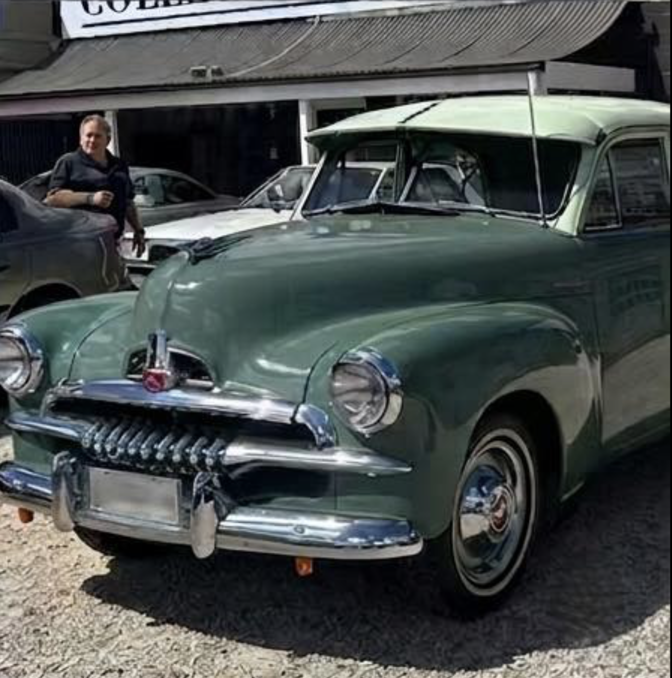 FJ Holden in Glenn Green over Swanpool Green — Special Sedan