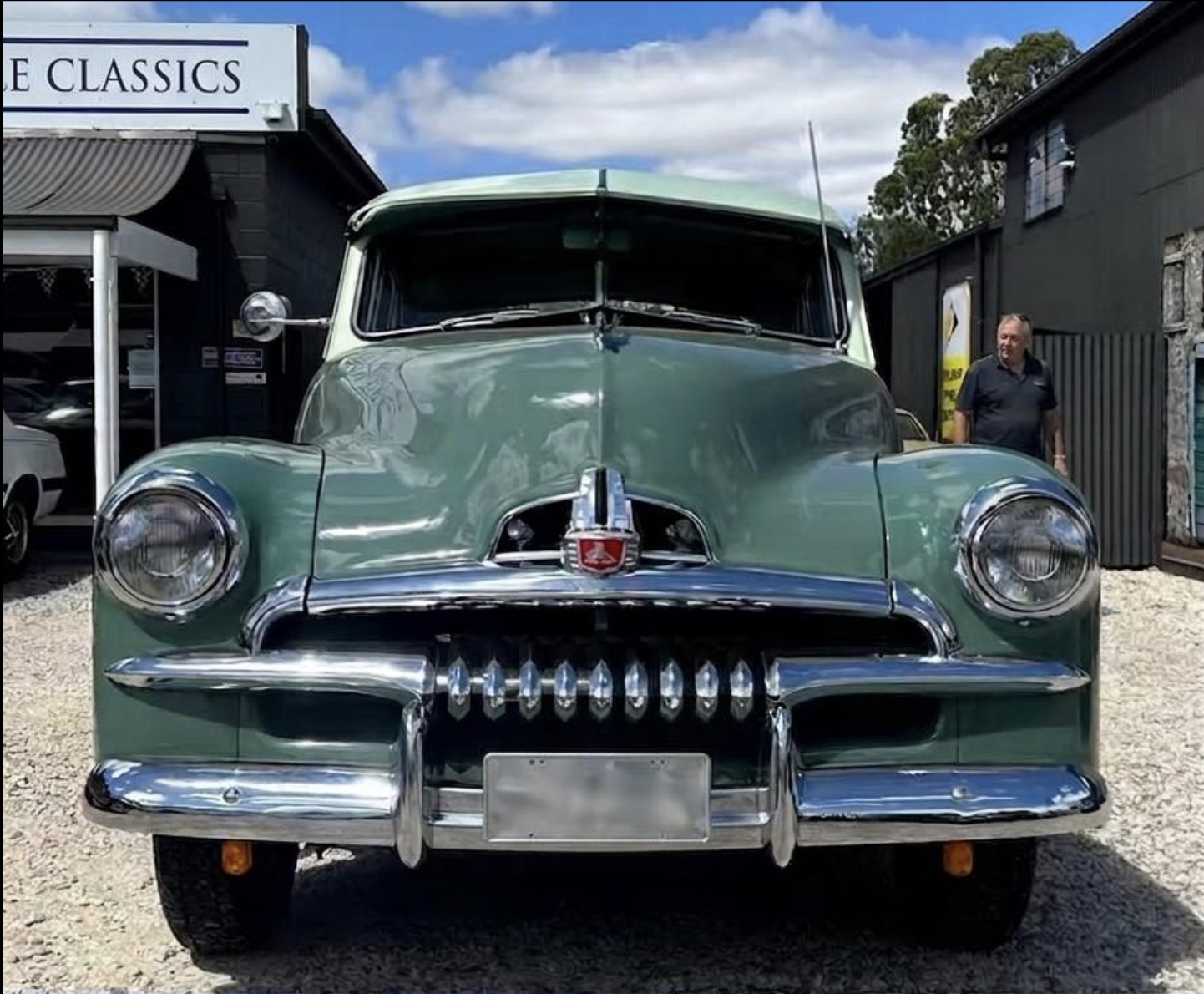 FJ Holden in Glenn Green over Swanpool Green — Special Sedan