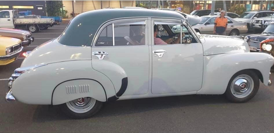 FJ Holden in Norland Grey over Mist Grey — Special Sedan