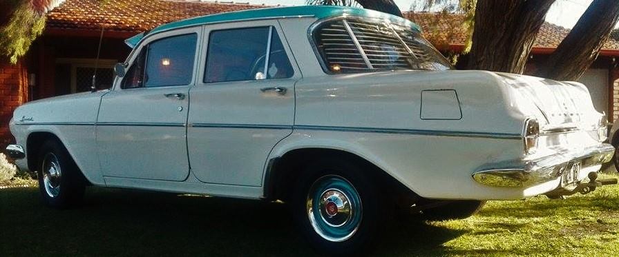 EJ Holden in Tamar Turquoise over Atherton Ivory — Special Sedan