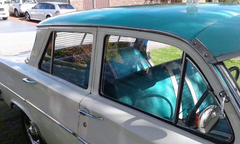 EJ Holden in Tamar Turquoise over Atherton Ivory — Special Sedan