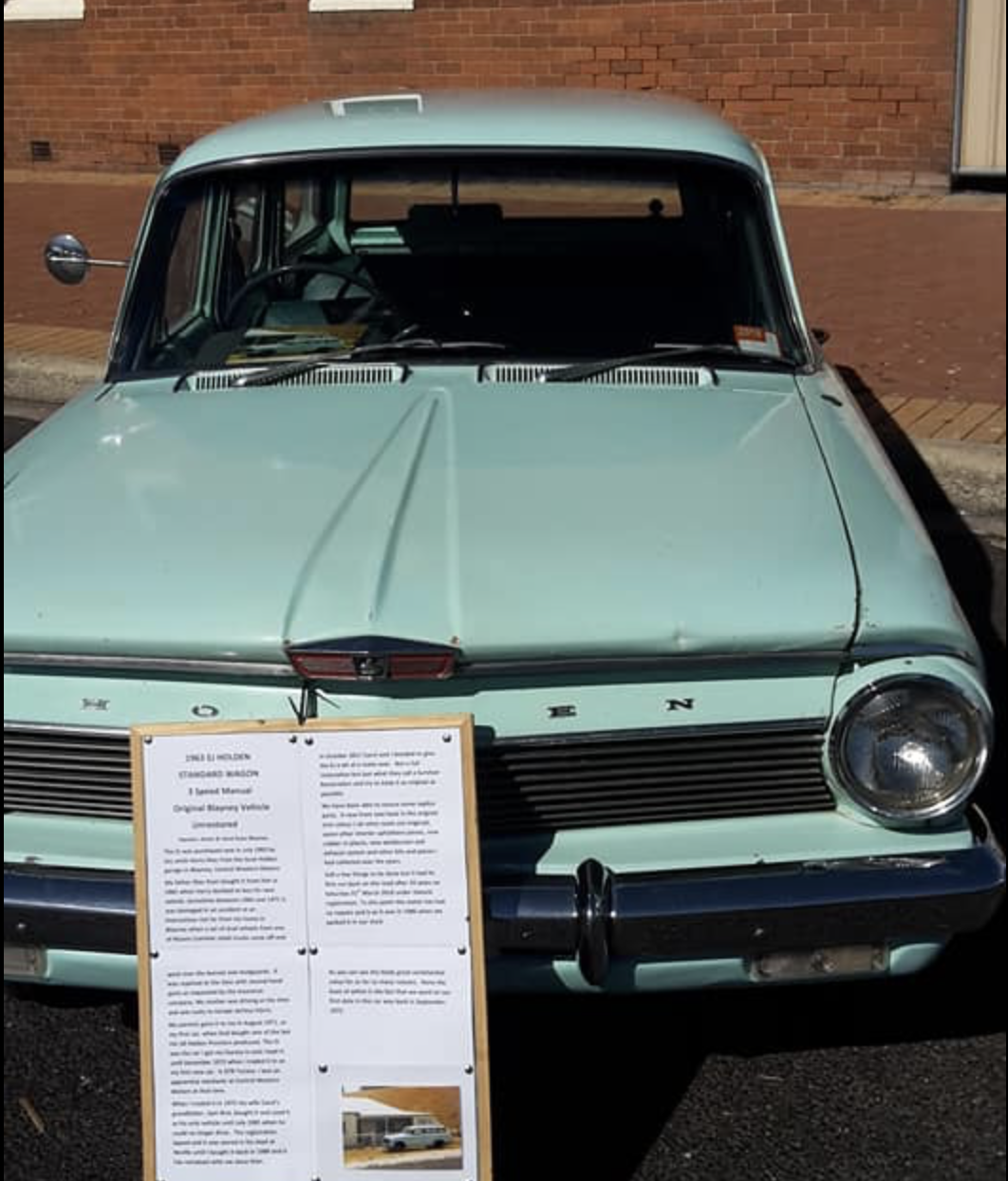 EJ Holden in Benalla Turquoise — Standard Station Sedan