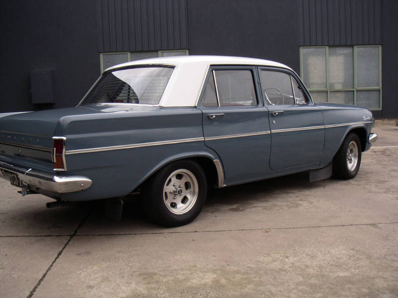 EH Holden in Fowlers Ivory over Morwell Grey — Special Sedan