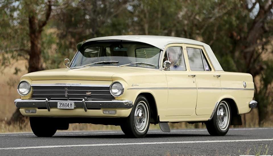 EH Holden in Fowlers Ivory over Hannans Gold — Special Sedan