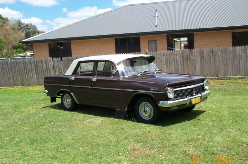 EH Holden in Windorah Beige over Royal Umber — Special Sedan