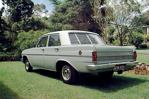 EH Holden in Fowlers Ivory over Saltbush Green — Special Sedan