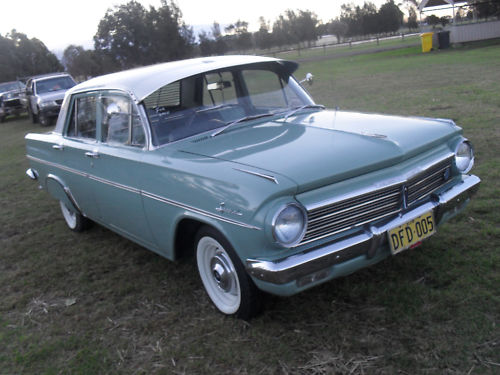 EH Holden in Fowlers Ivory over Saltbush Green — Special Sedan