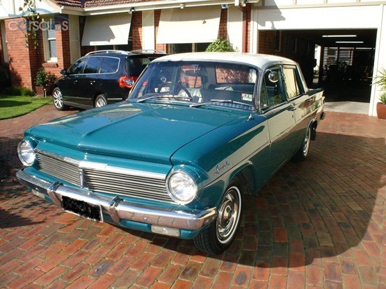 EH Holden in Fowlers Ivory over Wandana Turquoise — Special Sedan