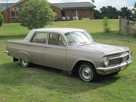 EH Holden in Fowlers Ivory over Roebuck Pearl Met — Premier Sedan