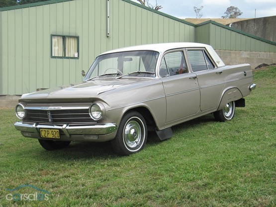 EH Holden in Fowlers Ivory over Roebuck Pearl Met — Premier Sedan