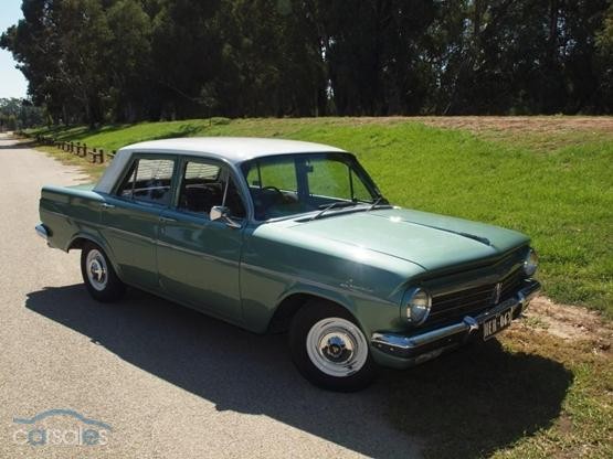 EH Holden in Fowlers Ivory over Valley Mist Green Met — Special Sedan