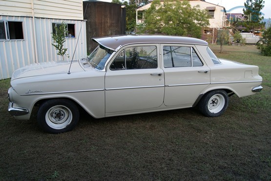 EJ Holden in Bunyip Bronze over Katherine Beige — Special Sedan - Manual Transmission