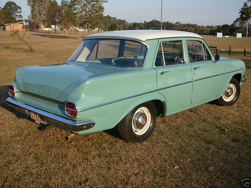 EJ Holden in Fowlers Ivory over Saltbush Green — Special Sedan - Manual Transmission