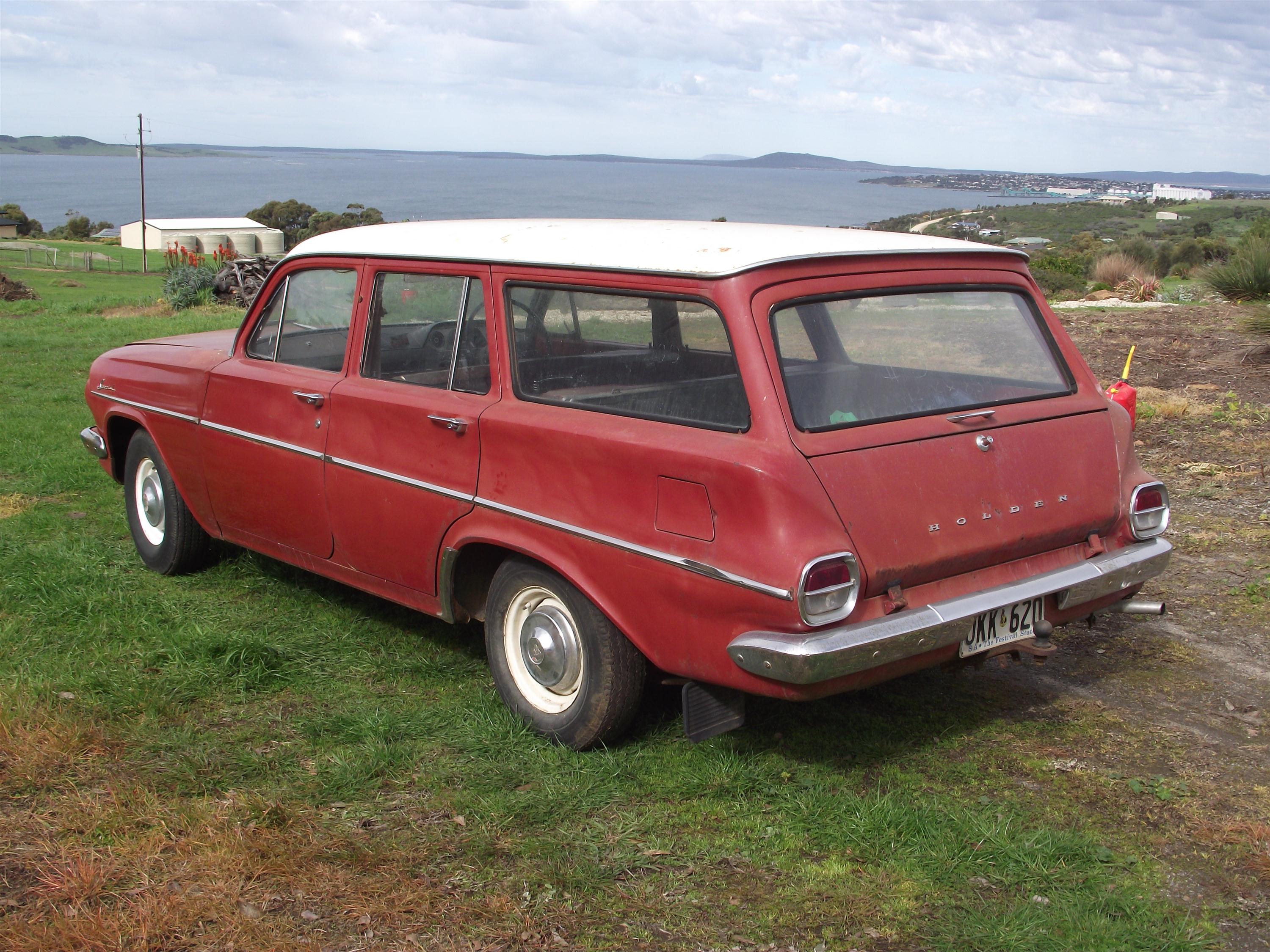 EJ Holden in Atherton Ivory over Namatjira Red — Special Station Sedan - Manual Transmission