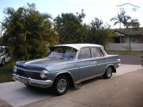 EJ Holden in Atherton Ivory over Hotham Blue Met — Premier Sedan