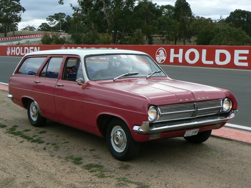 HD Holden in Sultan Red — Special Station Sedan