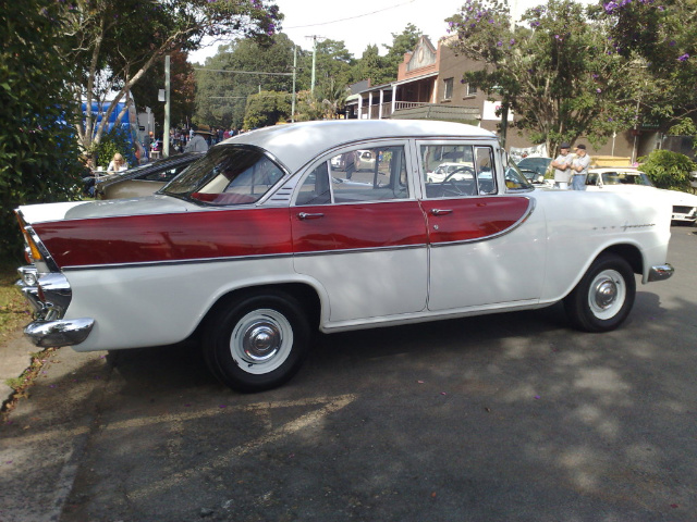 FB Holden in Grecian White with Apache Red Insert — Special Sedan