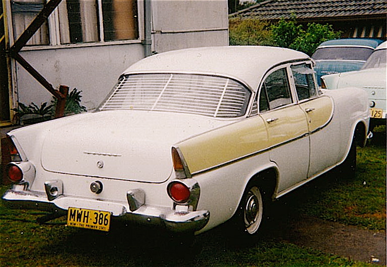 FB Holden in Grecian White with Satelitte Yellow Insert — Special Sedan