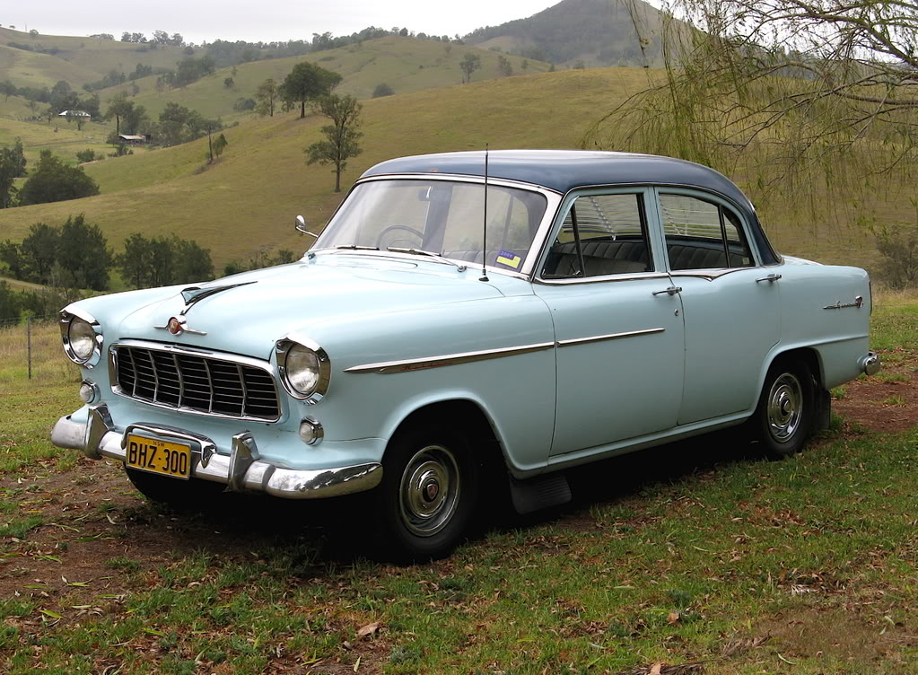FE Holden in Teal Blue over Elk Blue — Special Sedan